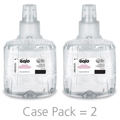 GOJO Clear &amp; Mild Foam Handwash, EcoLogo Certified, 1200 mL Foam Hand Soap Refill LTX-12 Touch-Free Dispenser (Pack of 2) - 1911-02