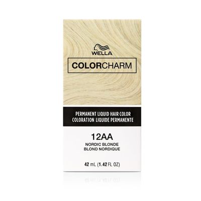 COLORCHARM Permanent Liquid Hair Color for Gray Coverage| 12AA Nordic Blonde| 1.4 Fl Oz
