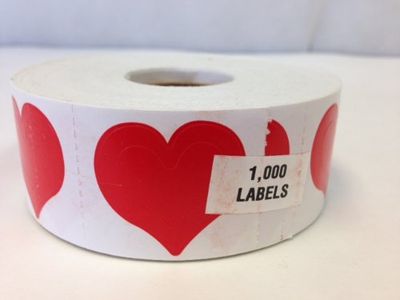 Perforated 3 Part Heart Tanning Stickers, Roll of 1000#