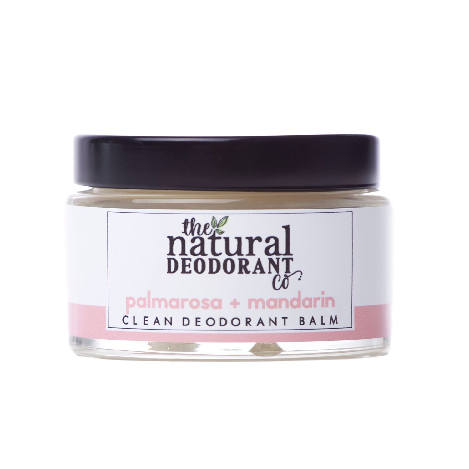 The Natural Deodorant Co, Clean Deodorant Balm Palmarosa &amp; Mandarin 55g, Aluminium Free, Plastic Free, All Day Protection