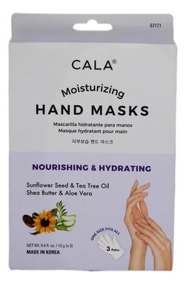 Cala Moisturizing hand masks 3 count, 3 Count