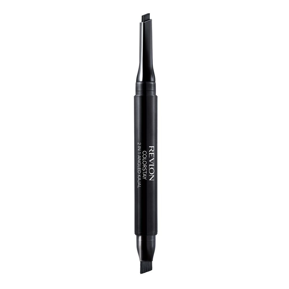 Revlon Pencil Eyeliner, ColorStay 2-in-1 Eye Makeup,Waterproof, Longwearing with Smudge Brush, Angled Kajal Eyeliner, 101 Onyx, 0.01 Oz