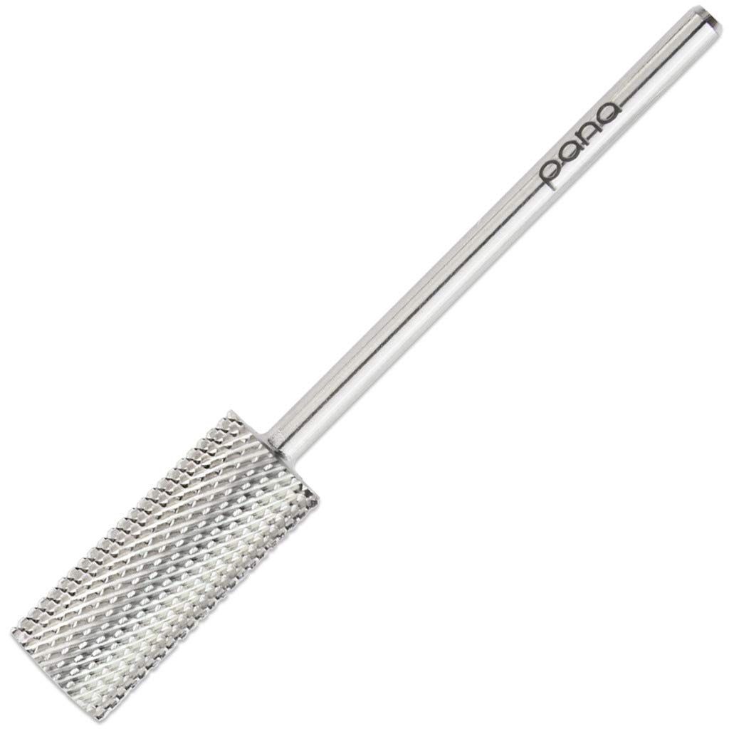 PANA Nail Carbide Cylinder Bit - Two Way Rotate use for Both Left and Right Handed - Fast remove Acrylic or Hard Gel - 3/32&quot; Shank - Manicure, Nail Art, Drill Machine (Fine, Silver)