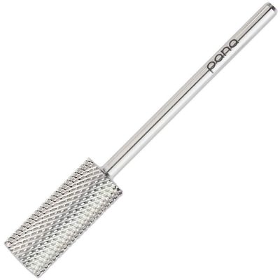 PANA Nail Carbide Cylinder Bit - Two Way Rotate use for Both Left and Right Handed - Fast remove Acrylic or Hard Gel - 3/32&quot; Shank - Manicure, Nail Art, Drill Machine (Fine, Silver)