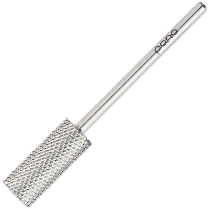 PANA Nail Carbide Cylinder Bit - Two Way Rotate use for Both Left and Right Handed - Fast remove Acrylic or Hard Gel - 3/32" Shank - Manicure, Nail Art, Drill Machine (Fine, Silver)
