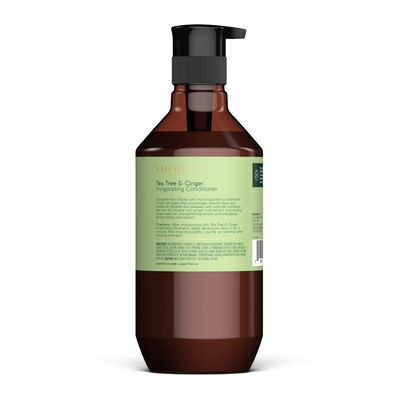 Theorie Tea Tree & Ginger Invigorating Conditioner - Stimulate and Renew - For All Hair Types - Made from Natural Ingredients - Protects Color and Keratin Treated Hair (800ml)