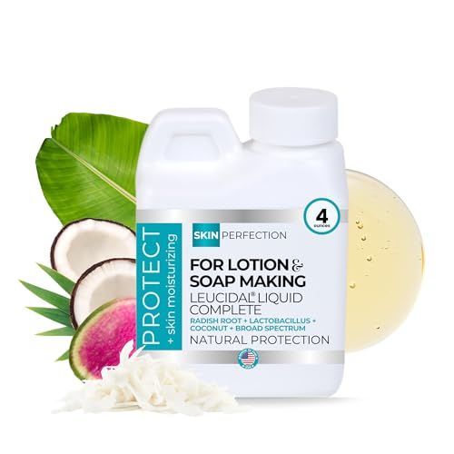 Skin Perfection Leucidal Liquid Complete - Ideal Water Based Moisturizer &amp; Lotion Making Supplies - Natural Preservative Alternative with Root Ferment Filtrate, Lactobacillus &amp; Coconut Fruit Extract