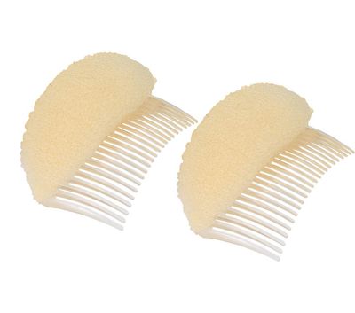 Ericotry 2Pcs Charming Bump It Up Volume Inserts Hair Comb Do Beehive Hair Styler Insert Tool Hair Comb Hot Hair Base Styling Accessories for Women Girls (Beige)