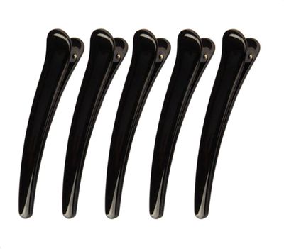 Nicedmm 12 Pcs Black Duckbill Clips - DIY Tip Mouth Clip Spring Clip Hair Clips Hair Pins Handmade Headdress Accessories for Women (Length 9.5cm/3.74in)