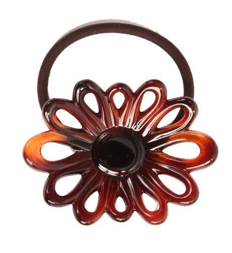 Caravan French Open Pony Tail Flower Tortoisese Shell, .65 Ounce