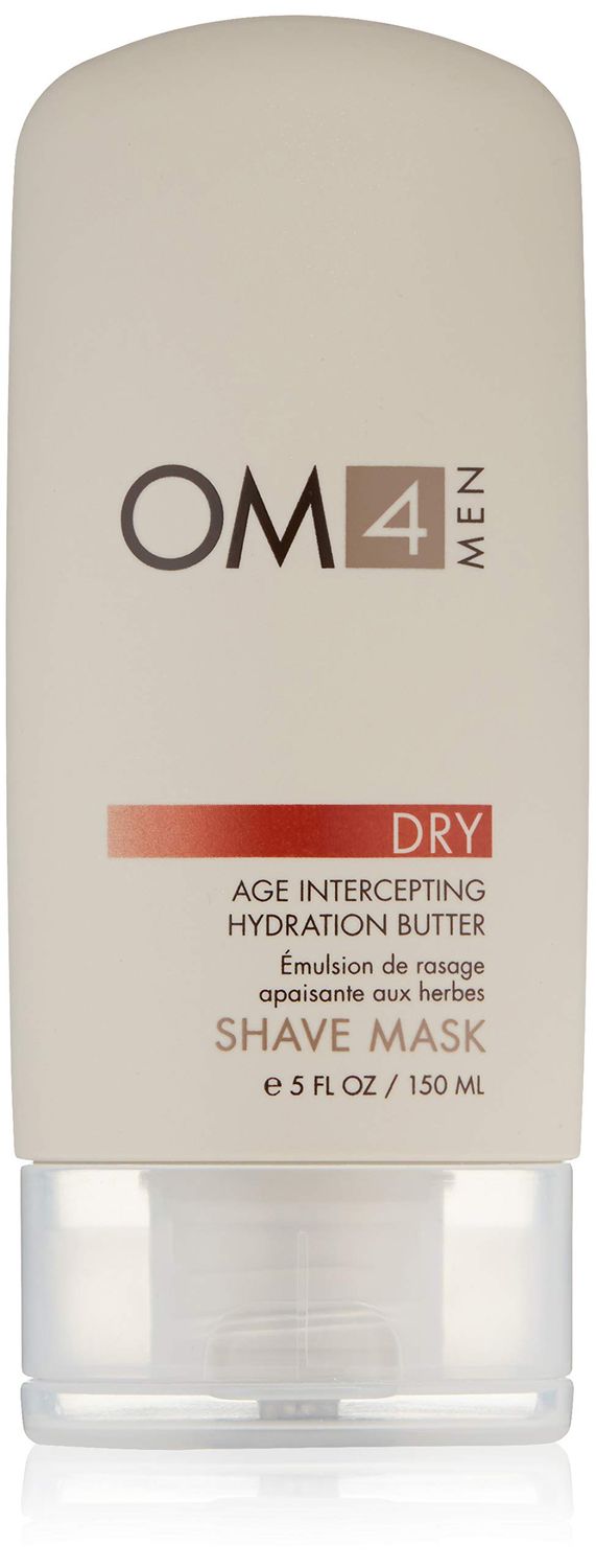 Organic Male OM4 Dry Shave Mask: Advanced Age-Intercepting Hydration Butter, Shave Cream and Mask in-1 to help increase hydration and improve moisture for dry skin types