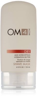 Organic Male OM4 Dry Shave Mask: Advanced Age-Intercepting Hydration Butter, Shave Cream and Mask in-1 to help increase hydration and improve moisture for dry skin types