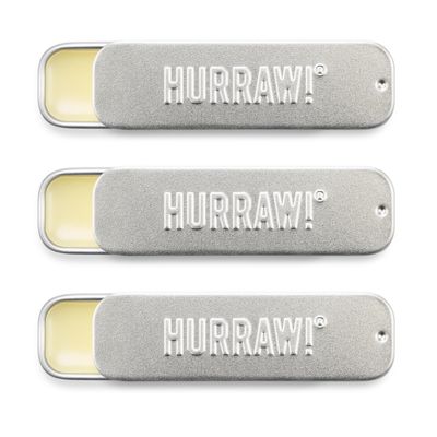 Hurraw! Coconut, Mint, Vanilla Lip Balm Slim Slider Tins, 3 Pack Bundle: Organic, Certified Vegan, Cruelty and Gluten Free. Non-GMO, All Natural Ingredients. Bee, Shea, Soy and Palm Free. Made in USA