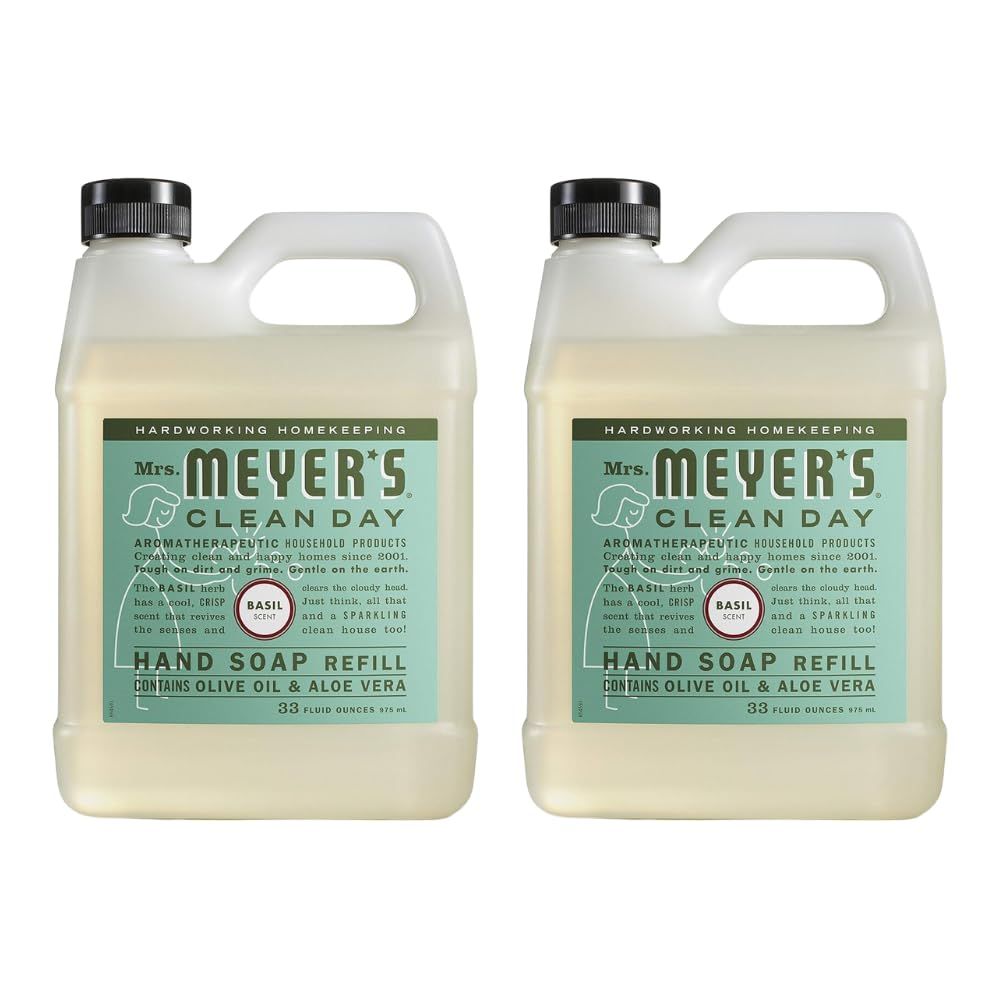 Mrs. Meyer&#39;s Clean Day Liquid Hand Soap Refill, 33 Fl Oz. (Pack of 2)