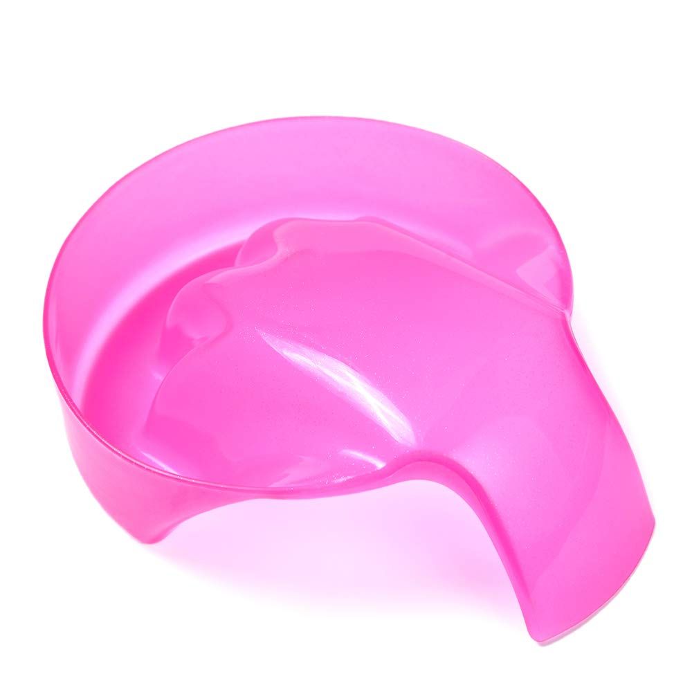 Rolabling 1Pcs Nail Art Soak Bowl Nail Polish Powder Removal Tray Nail Spa Salon Soaker Bowl Manicure Tools (Red)