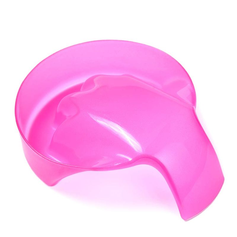 Rolabling 1Pcs Nail Art Soak Bowl Nail Polish Powder Removal Tray Nail Spa Salon Soaker Bowl Manicure Tools (Red)