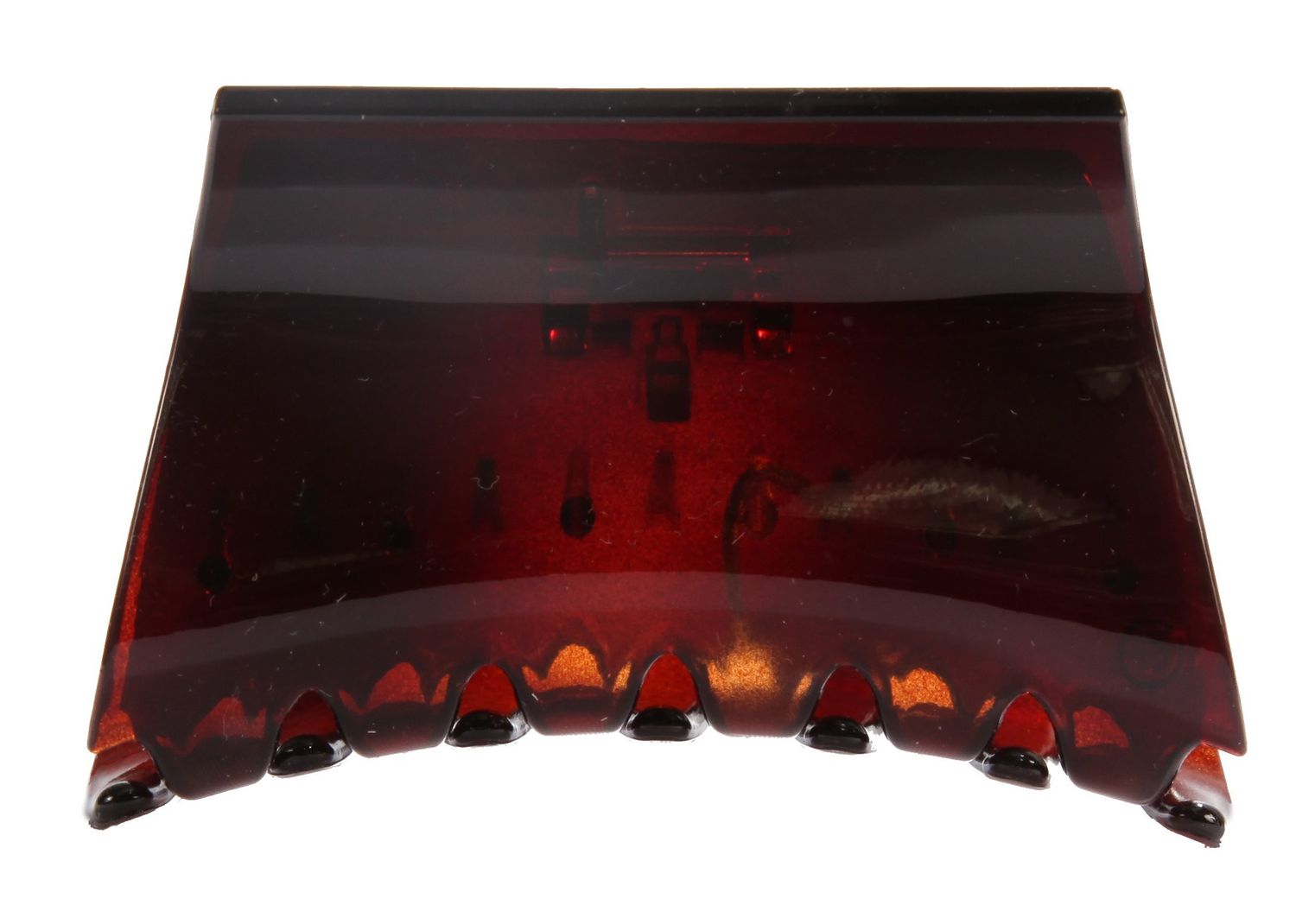 Caravan Celluloid Acetate Surf with Round Tortoise Shell Teeth Claw Clip, 0.5 Ounce