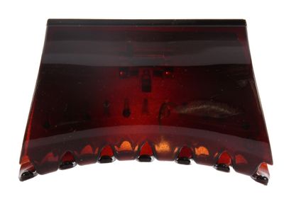 Caravan Celluloid Acetate Surf with Round Tortoise Shell Teeth Claw Clip, 0.5 Ounce