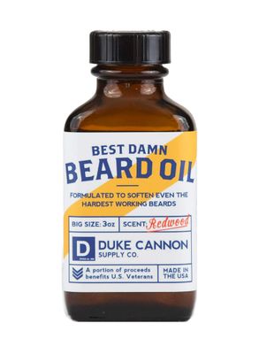 Duke Cannon Supply Co. Best Beard Bundle - 3 oz. Oil &amp; 1.6 oz. Balm, Redwood Scent, Travel Size, 2-Piece Set