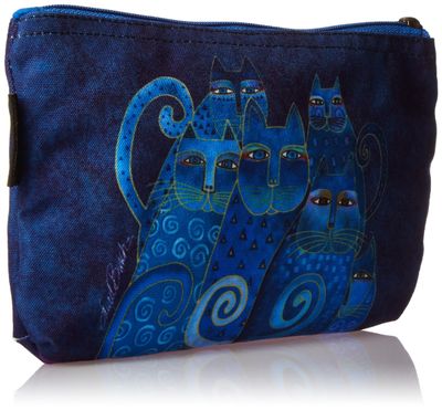 Zeckos Laurel Burch 27979 Cosmetic Bags 3 Pack, Indigo Cats
