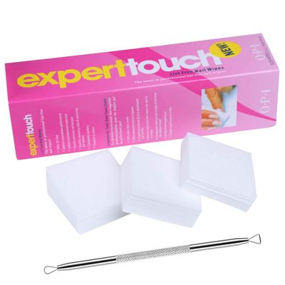 975 Pieces Lint Free Nail Art Gel Polish Remover Cotton Pad Nail Wipe With 1 Pcs Cuticle Double Head Pusher Remover Tool