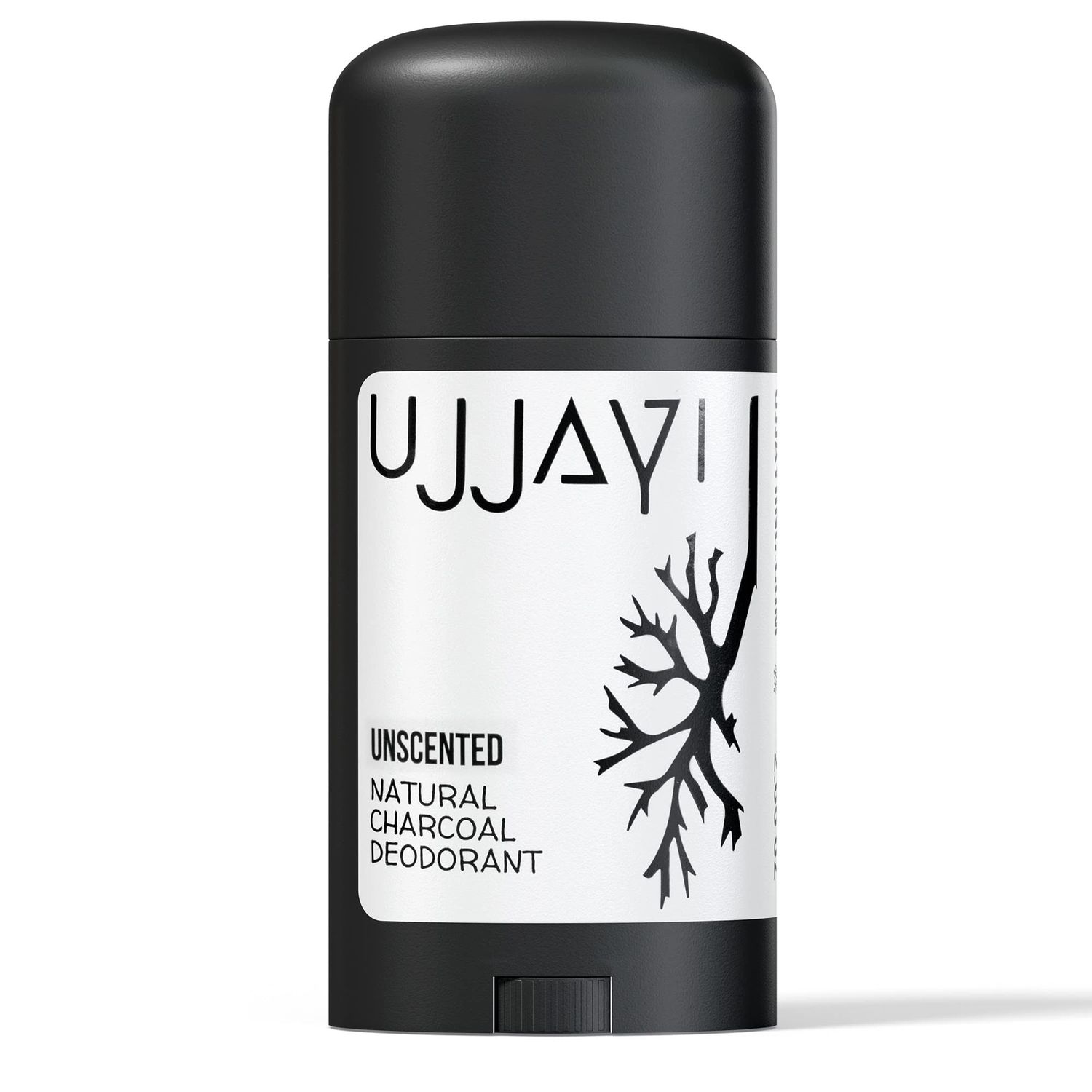 Ujjayi Natural Deodorant with Activated Charcoal | Deodorant for Men and Women | Aluminum-Free, Paraben-Free, Sulfate-Free, Vegan, Gluten-Free, Cruelty-Free, Handmade (Unscented)