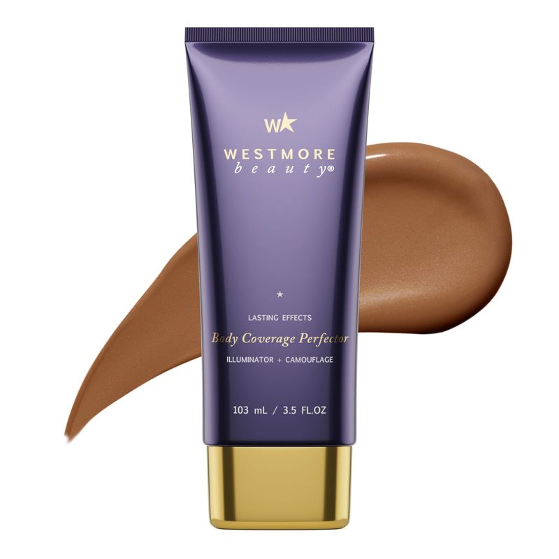 Westmore Beauty Body Coverage Perfector - Waterproof Leg &amp; Body Makeup - Tattoo Cover Up Makeup - 7 Oz (Bronze Radiance)