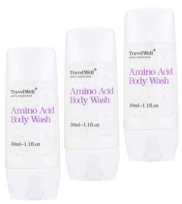 Travel Well Individually Wrapped Travel Size Guest Body Wash 1.0 Fl Oz/30ml 50 Bottles | Travel Size Toiletries | Hotel Toiletries Amenities