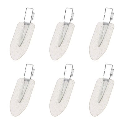 Mini Skater 6Pcs No Bend Hair Clip Makeup Pin Curl Clips No Crease Hair Clip for Hairstyle Bangs Waves Styling Hair Salon (Glitter Transparency)