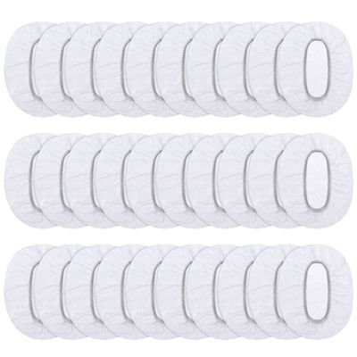 Outus 100 Pack Clear Disposable Ear Protectors Waterproof Ear Covers for Hair Dye, Shower, Bathing