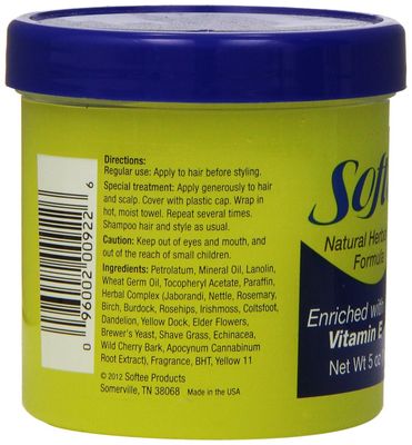 Softee Hair Food with Vitamin E, 5 oz