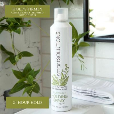 smartSOLUTIONS Incredible Holding Spray, 10 oz | 24-Hour Hold | Resists Humidity | Tames Frizz | Non-sticky | No Flakes