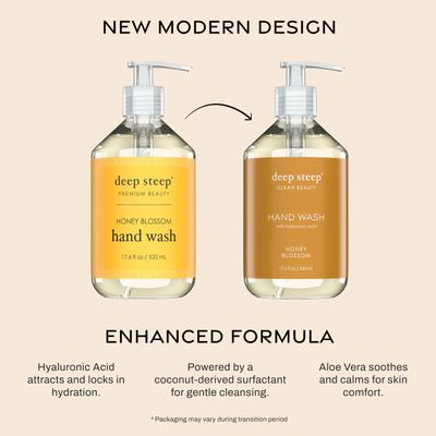 Deep Steep Liquid Hand Wash, 17.6 Ounces (Honey Blossom)