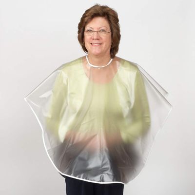 SP Ableware 764330000 Vinyl Shampoo Cape with Hook-and-Loop Neck Closure, Clear