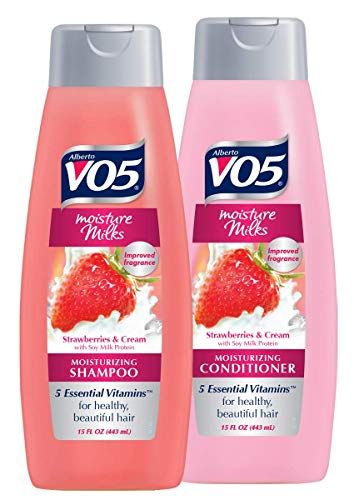 Alberto V05 Moisture Milks Strawberries &amp; Cream Moisturizing Shampoo &amp; Conditioner Set (12.5 fl.oz) by High Ridge Brands Co