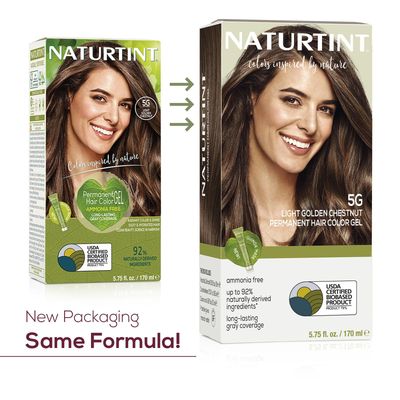 Naturtint 5G Light Golden Chestnut Permanent Hair Color (Pack of 6), Ammonia Free, Vegan, Cruelty Free, up to 100% Gray Coverage, Long Lasting Results (Packaging may vary)