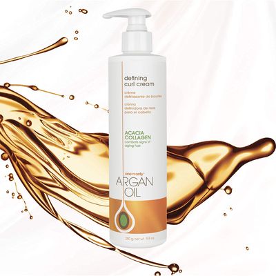 One 'n Only Defining Curl Cream with Argan Oil, Leave-in Conditioning Cream, Defines and Leaves Strong Curly Hair, Enhances Shine and Hydrates Without Sticky Residue, 9.8 Ounces