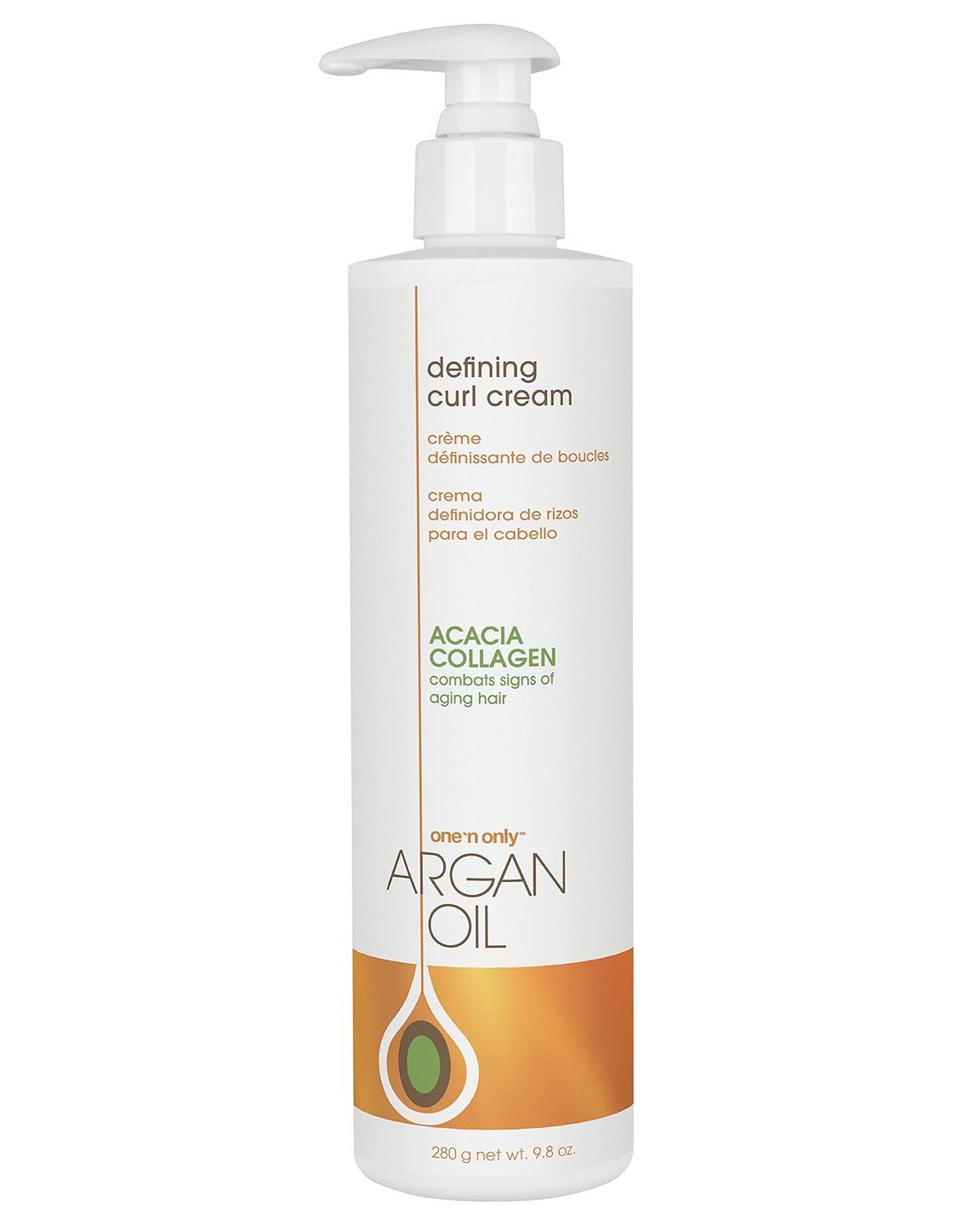 One &#39;n Only Defining Curl Cream with Argan Oil, Leave-in Conditioning Cream, Defines and Leaves Strong Curly Hair, Enhances Shine and Hydrates Without Sticky Residue, 9.8 Ounces