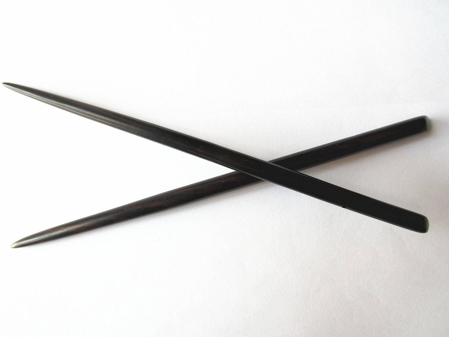 Myhsmooth Zz-bs-zg 2 Count Hair Sticks Natural Ebony (Black Sandalwood) Handmade Carved Hair Clip Shawl Hair Pins Pack of 2 Pcs
