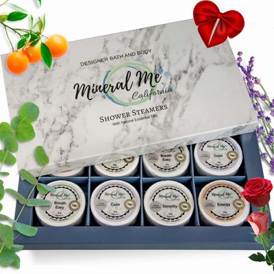 Shower Bombs Aromatherapy, Shower Steamers w/Organic Essential Oils for Vaporizing Steam Spa Relaxation, Shower Tablets, Shower Melts, Relaxing Self Care Valentines Day Gifts for Men, Women, Him, Her