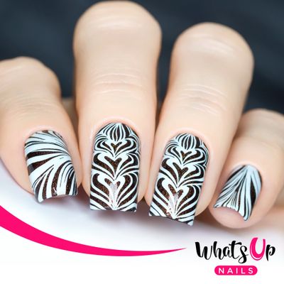 Whats Up Nails - B002 Water Marble to Perfection Stamping Plate for Nail Art Design