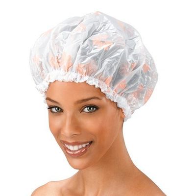Shower Cap - Floral Pattern, Vinyl material, elastic band, extra large, large, wont fall off your head