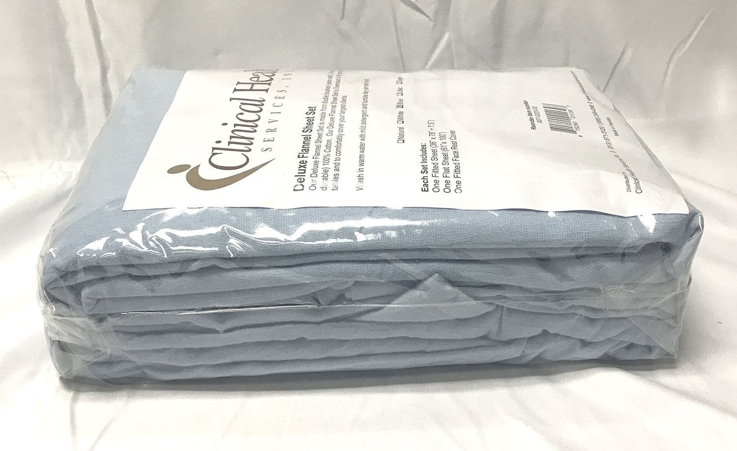 Deluxe Flannel Massage Sheet Set- Pastel Blue