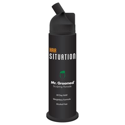 Hair Situation Mr. Groomed Strong Hold Pomade for Men - Matte Finish, Natural Look, All Day Hold, Alcohol-Free for All Hair Styles, Infused with Vitamin Pro-VB-5, A, E, B, C for Healthy Hair 2.7 Fl Oz