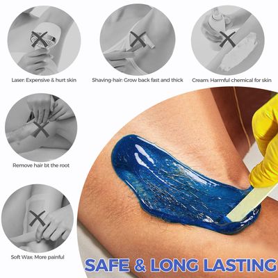 Madors Hard Wax Beads for Hair Removal -1lb/16oz Wax Beans Kit with 10 Wax applicator Sticks for Full Body, Facial, Brazilian Bikin,and legs