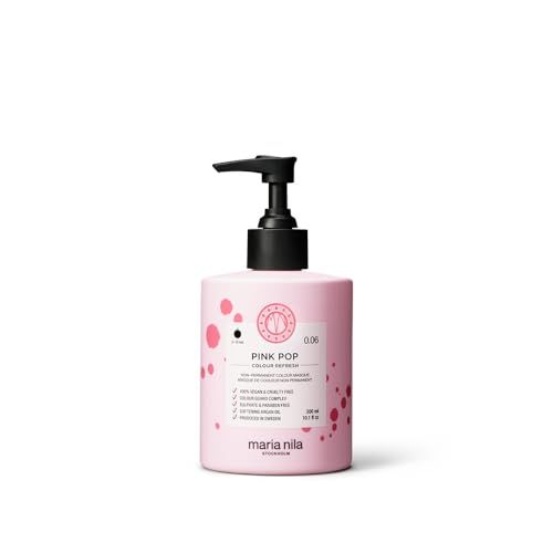 Maria Nila Color Refresh Pink Pop, 10.1 Fl Oz / 300 ml, Pink Color Bomb, Semi-Permanent Pigments, 100% Vegan &amp; Sulfate/Paraben free
