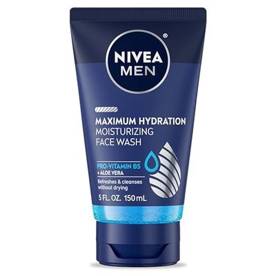 NIVEA MEN Maximum Hydration Moisturizing Face Wash with Aloe Vera, 5 Fl Oz Tube