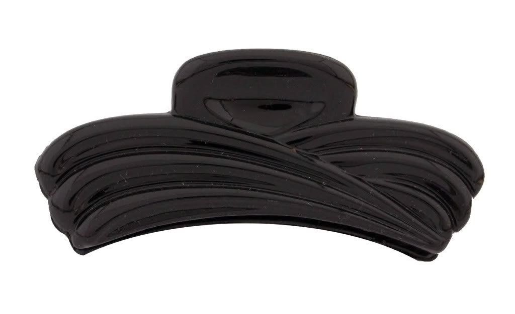 Caravan French Black Thumb Wave Black Hair Claw