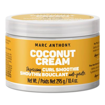 Marc Anthony Coconut Smoothie Hair Cream - Defrizzing Curl-Defining Hair Cream for Definition &amp; Long-Lasting Hold with Avocado Oil - Sulfate-Free &amp; Professional Haircare For All Hair Types
