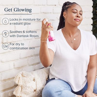 Heritage Store Rosewater &amp; Glycerin 2-pack, Hydrating Facial Mist for Dry Combination Skin Care, Rose Water Spray for Face with Vegetable Glycerine, Made Without Dyes or Alcohol, Vegan, 8oz each